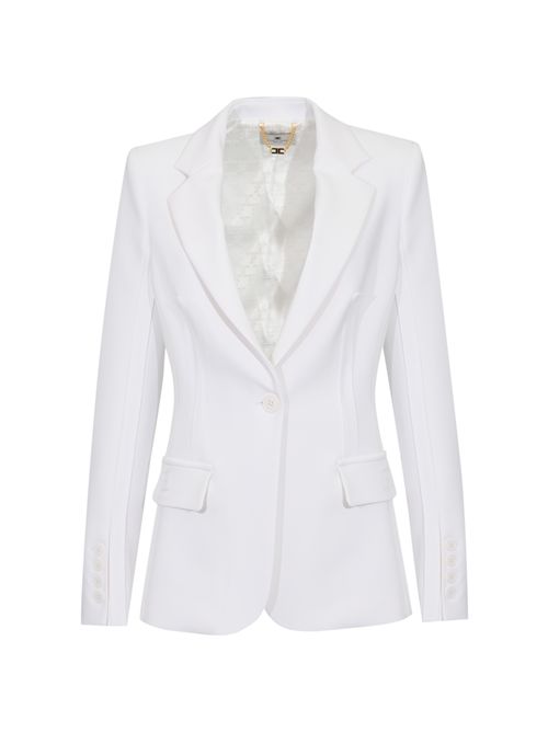 Giacca in doppio crepe stretch con motivi a taglio vivo Elisabetta Franchi | GI21661E2360